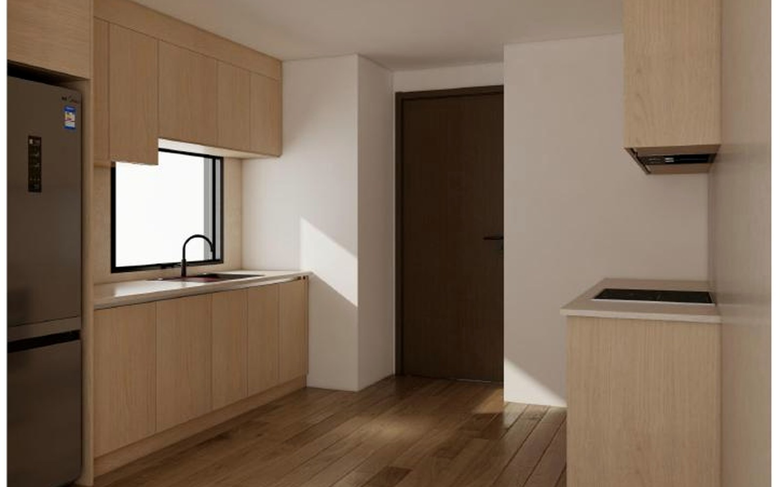 Warm timber custom scullery